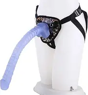 HGDTYRI Strap On Dildo 41cm Extra Long Silicone Strap-On Penis Removable Dildos with Strong Suction Cup 3 O-Rings Anal Dildo Sex Toys for Women Couples(C Blue)