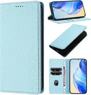 HYAUUcase Case for iPhone 11 Pro,PU Leather Flip Folio Phone Cover with Card Holders Wallet RFID Blocking Kickstand [Shockproof TPU Inner Shell],Light Blue