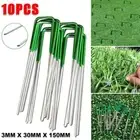 10X Artificial Grass Pins Turf Peg Synthetic Staple Fake Weedmat Lawn Pad U Peg