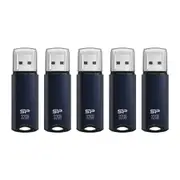Silicon Power 32GB Marvel M02 USB 3.0 Flash Drive - Navy Blue (5-Pack)