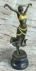 Hot cast Art Deco Gilt Bronze Nude Dancer Austrian 1920 Statue Sculpture Sale