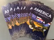 New Lot 12 America the Beautiful Leaflets Eagle Bookmarks Christian Bible Tracts