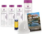 LeisureQuip Pool & Spa Chemical Balancer Maintenance Kit with Test Strips - Contains Alkalinity Increaser, Calcium Increaser, pH Increaser, pH Decreaser, Scum Absorber, Test Strips, & Ebook