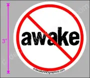 TRUMP 2020 NOT AWAKE ANTI LEFT ANTI "WOKE" DEMOCRAT DECAL MAGA