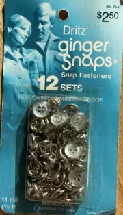 Vintage White Pearl Button Replacement Snaps Dritz Sewing Notions Fasteners Snap