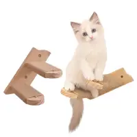 在飛比找momo購物網優惠-原木麻繩貓咪攀爬架(實木 爬高 美觀 逗貓 貓爬架 貓跳台 
