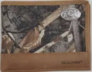 ZEP PRO Texas Christian University TCU Realtree MAX 5 Camo Bifold WALLET TIN BOX