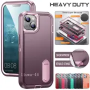 For iPhone 16 14 13 12 Pro Max XS XR 8 7 Plus Case Shockproof Tough Stand Cover