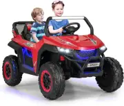 HONEY JOY 2-Seater Ride on Car, 12V Electric UTV w/Remote Control, Spring Sus...