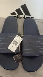 Adidas Men’s Size 17 Adilette Comfort Slides Sandals Navy Blue New In Box