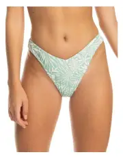 [Roxy] Rib Love The Sunseeker Cheeky Bikini Bottoms in Blue Surf Planao