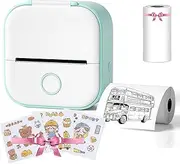 Print Pod Mini Printer - Fast Portable Thermal Printer, Wireless Bluetooth Photo and Sticker Printer for DIY Scrapbook (Light Blue)