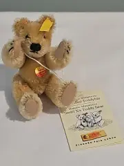 STEIFF MINIATURE XS TEDDY BEAR 039119 LIGHT BLOND,1921, MOHAIR