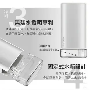 【PORClean 寶可齡】THIN601 隨身型抗菌沖牙機(極光銀)