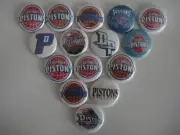 Detroit Pistons flat back buttons or pin badges cabochons embellishments magnets