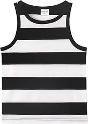 [Spring&Gege] Boys Striped Tank Tops Summer Sleeveless Cotton T Shirt (4-12 Years)