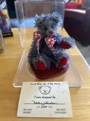 World of miniature Bears threadbare beautiful blue 4 inches tall