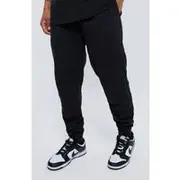 Mens Black Basic Regular Fit Jogger