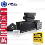 24/7 WIFI Dual Dash Camera 64GB Car Vehicle SONY IMX IPS G-Sensor Road Evidence