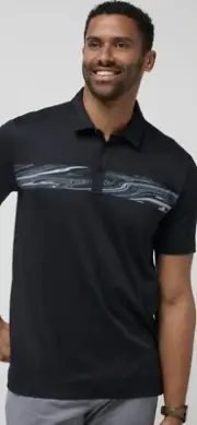 NWT Travis Mathew Dark Waters Performance Golf Perfect Polo Shirt Mens Large