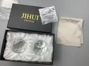 JIHUI Clear Glass Crystal Ball Prism Pendant Suncatcher 40mm Pack of 2 NEW