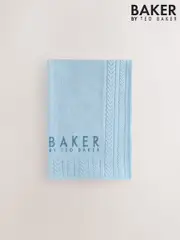 Baker by Ted Baker Baby Boys Blue Cable Knitted Blanket (AY6655) | $69