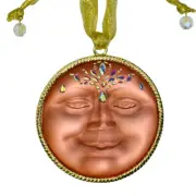 KIRKS FOLLY EMPRESS SEAVIEW MOON ORNAMENT - misty copper / goldtone