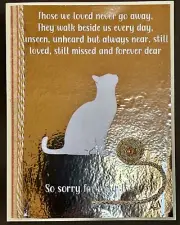 SYMPATHY - PET - Cat & Wool Ball - handmade card by Dee