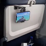 Airplane Phone Holder, Foldable Phone Stand, 360 Degree Rotation Plane Phone Holder, Portable Phone Mount for Plane/Desk/Home, Airplane Travel Accessories