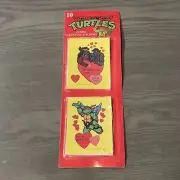 vintage Teenage Mutant Ninja Turtles TMNT Valentines Day Stickers MIP 1990