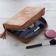 POTTERY BARN TEEN Junk Gypsy Makeup case and brushes