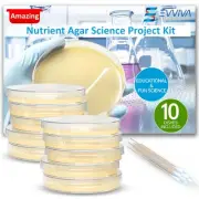 Evviva Sciences Nutrient Agar Petri Dishes Science Project Kit, Pre-Poured Ag...