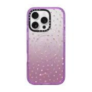 iPhone 16 Pro Impact Case MagSafe Compatible Girly Gold Dots by Nature Magick - Shimmery Gold Glitter Polka Dot + Clear