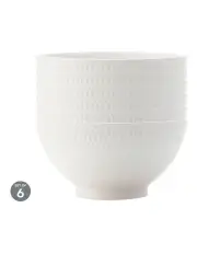 [Maxwell & Williams] White Basics Diamonds Rice Bowl 12.5cm Set of 6