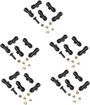 GALPADA 5 Sets Brass Misting Nozzle Tee Kit Nozzles Tees End Plug for Garden Irrigation System Durable Weather Resistant for Outdoor Cooling Water Saving