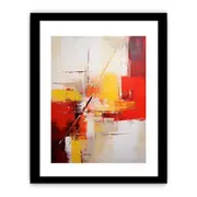Abstract Yellow And Red Framed Art Framed print Art Poster