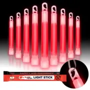 Emergency Safety Military Grade Glow Sticks; 10Pcs, 6" Ultra Bright Glow Sticks