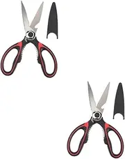FRCOLOR 2pcs Stainless Steel Scissors Multi-purpose Scissors for Kitchen Nut and Craft Projects