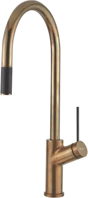 Oliveri Vilo Natural Brass Pull Out Mixer Tap