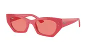 Ray-Ban RB4430F Zena Asian Fit 676084 Men's Sunglasses Red Size 52
