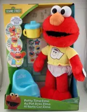 Sesame Street Potty Time Elmo Interactive Plush Toy with Sippy Cup and Potty