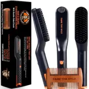 TAME The Wild Beard Brush and Beard Straightener for Men - Ionic Heated Comb ...