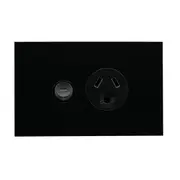 Clipsal Saturn Zen Single Powerpoint 1 socket Round Earth Zen Black 10 Amp 250V - Z4015L-ZB