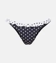 [Bananhot] Bananhot Angela polka-dot ruffled bikini bottoms AU 14 black