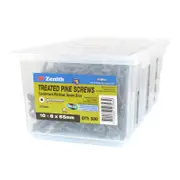 Zenith 10-8 x 65mm Tufcote® Countersunk Rib Head Treated Pine Screws - 500 Pack