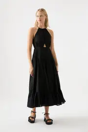 Renata Eyelash Midi Dress