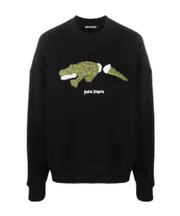 Croco crewneck sweatshirt S Black