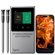 Sync Pro WiFi Wireless Meat Thermometer, 2 Thin Probes, Smart Base, LCD Displ...