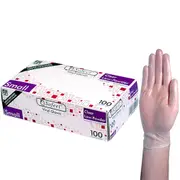 Sofeel Vinyl Low Powder Gloves Small Clear 100 Box