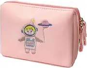 [YLSZHYR] Embroidered Mini Makeup Bag Zipper Closure Multi Compartment Travel Cosmetic Bag for Lipsticks Travel Portable Nail Makeup Brush Storage Bag